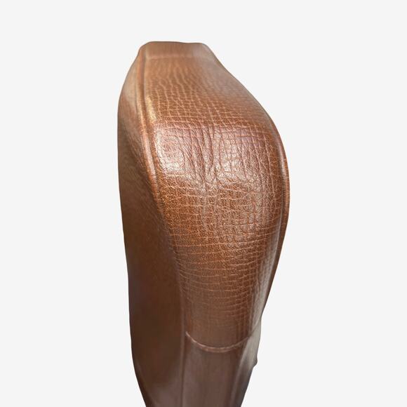 Burberry Brown Embossed Leather Crossbody Adjustable Strap Heritage Style - Picture 15 of 15